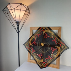 [RJBFCS7341_0434-05] CELINE 셀린느 쥬얼리 프린트 손수건 스카프