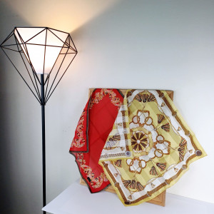 [6746-0204-16] 랑방+셀린느 손수건 스카프 2장