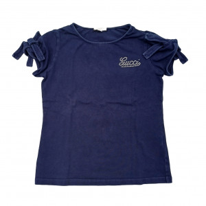 [BC5555-0012] GUCCI 구찌 키즈 리본 반팔 티셔츠 120(6Y)