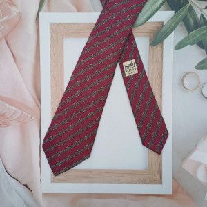 [JBFCS8971_0084-14] HERMES 에르메스 실크 넥타이